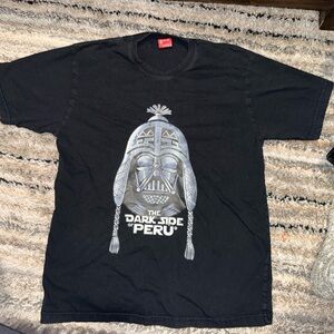 Baltica Star Wars Darkside Of Peru Black Darth Vader Graphic T-Shirt Med